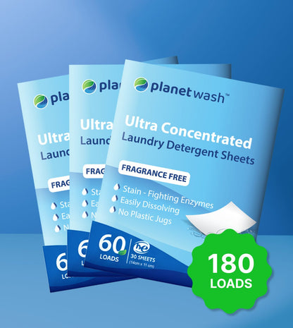 LAUNDRY DETERGENT  ECO SHEETS | Fresh Scent | 180 LOADS - Planet Wash