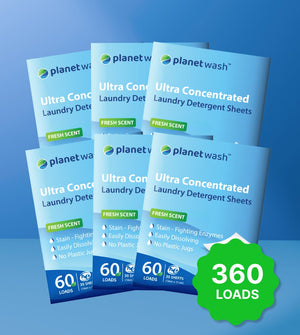 LAUNDRY DETERGENT  ECO SHEETS | Fragrance Free | 360 LOADS - Planet Wash