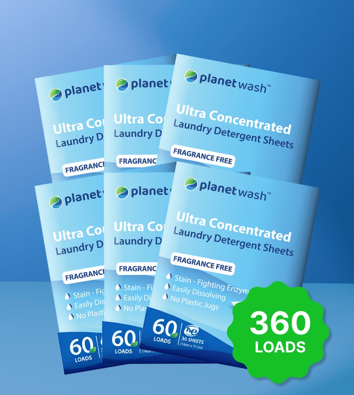LAUNDRY DETERGENT  ECO SHEETS | Fresh Scent | 360 LOADS - Planet Wash