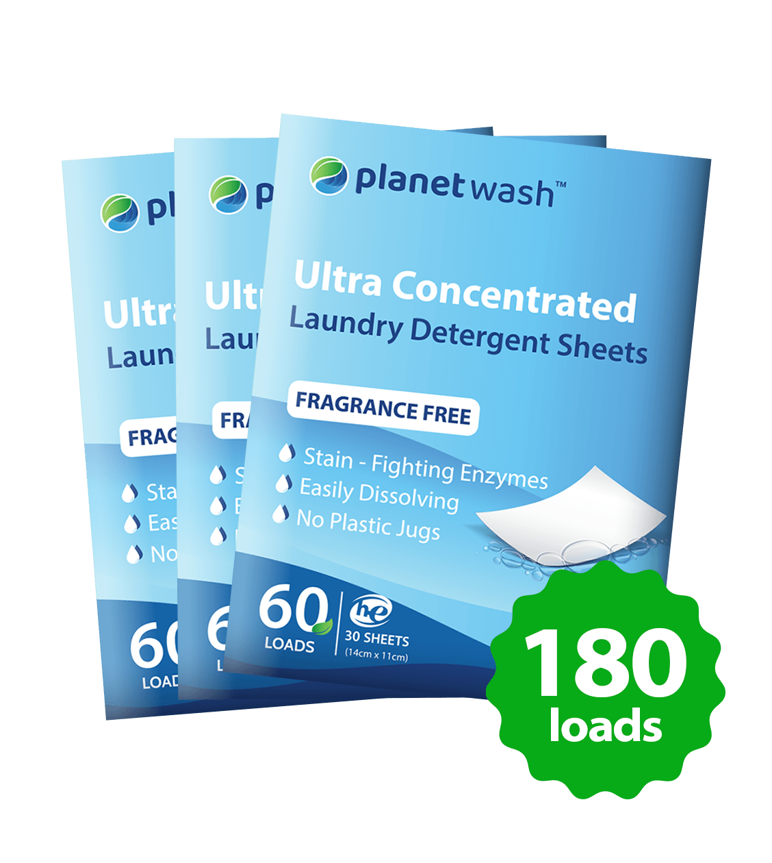 LAUNDRY DETERGENT  ECO SHEETS | 60 LOADS - Planet Wash