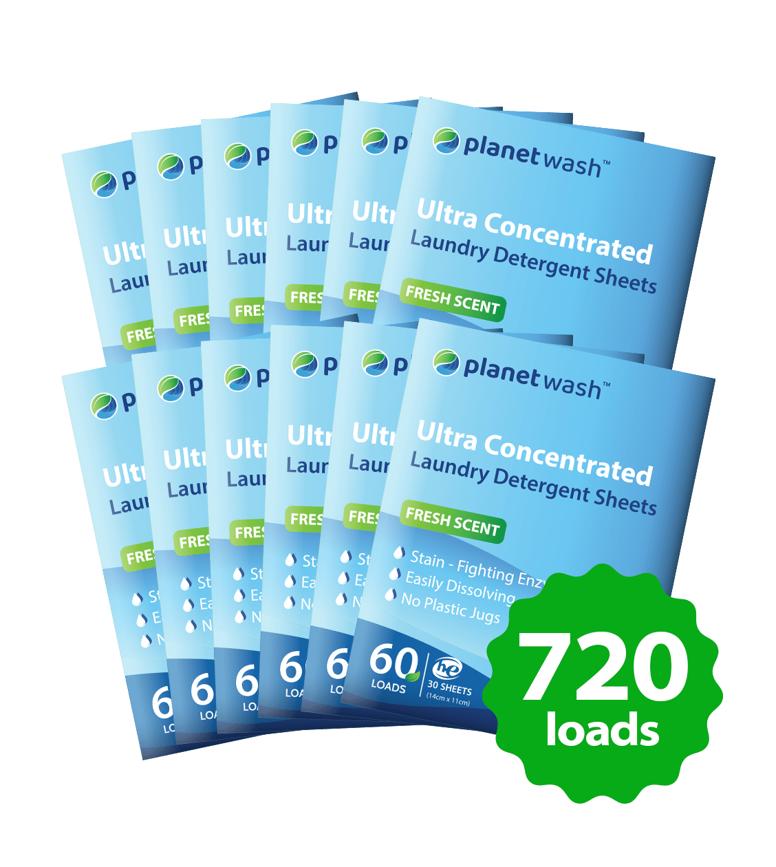 LAUNDRY DETERGENT  ECO SHEETS | 60 LOADS - Planet Wash